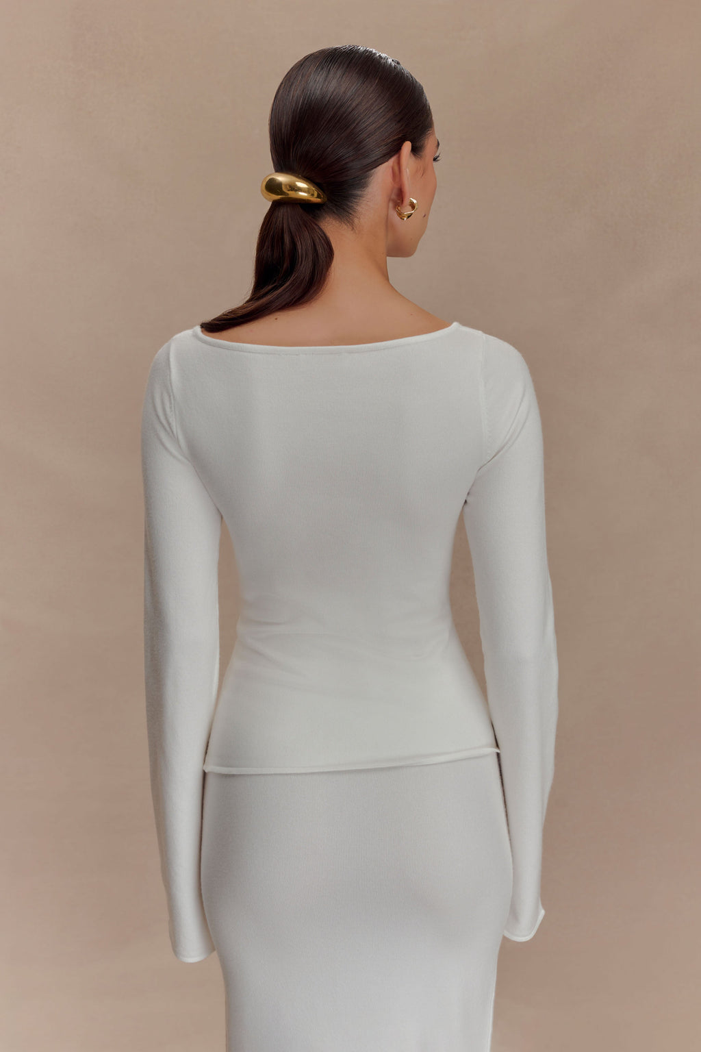 Alejandra Floral Long Sleeve Knit Top in White – Chic&Drifts