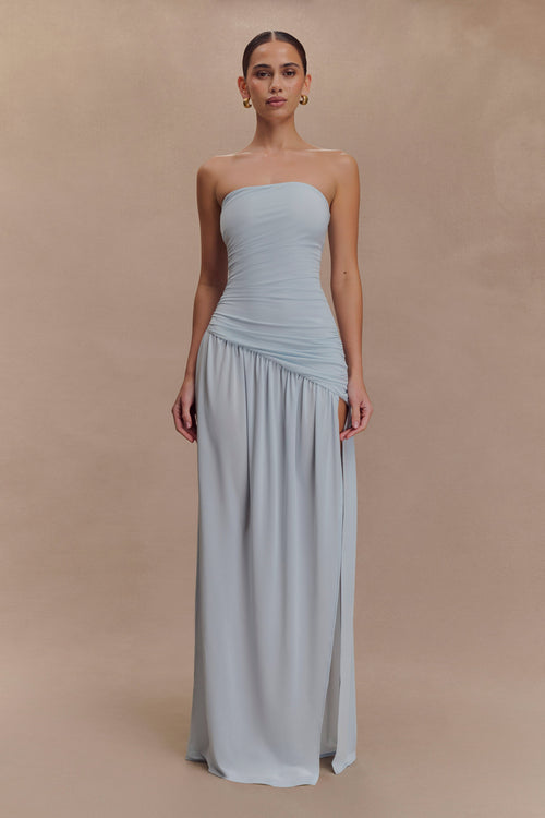 Bex Strapless Slinky Maxi Dress With Split