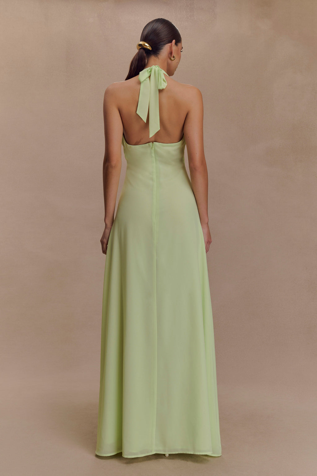Malakhai Chiffon Halter Maxi Dress