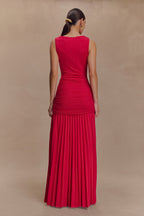 Dania Cowl Neck Slinky Maxi Dress in Fuchsia Pink – Chic&Drifts