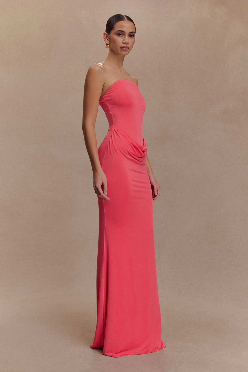 Madison Strapless Slinky Maxi Dress