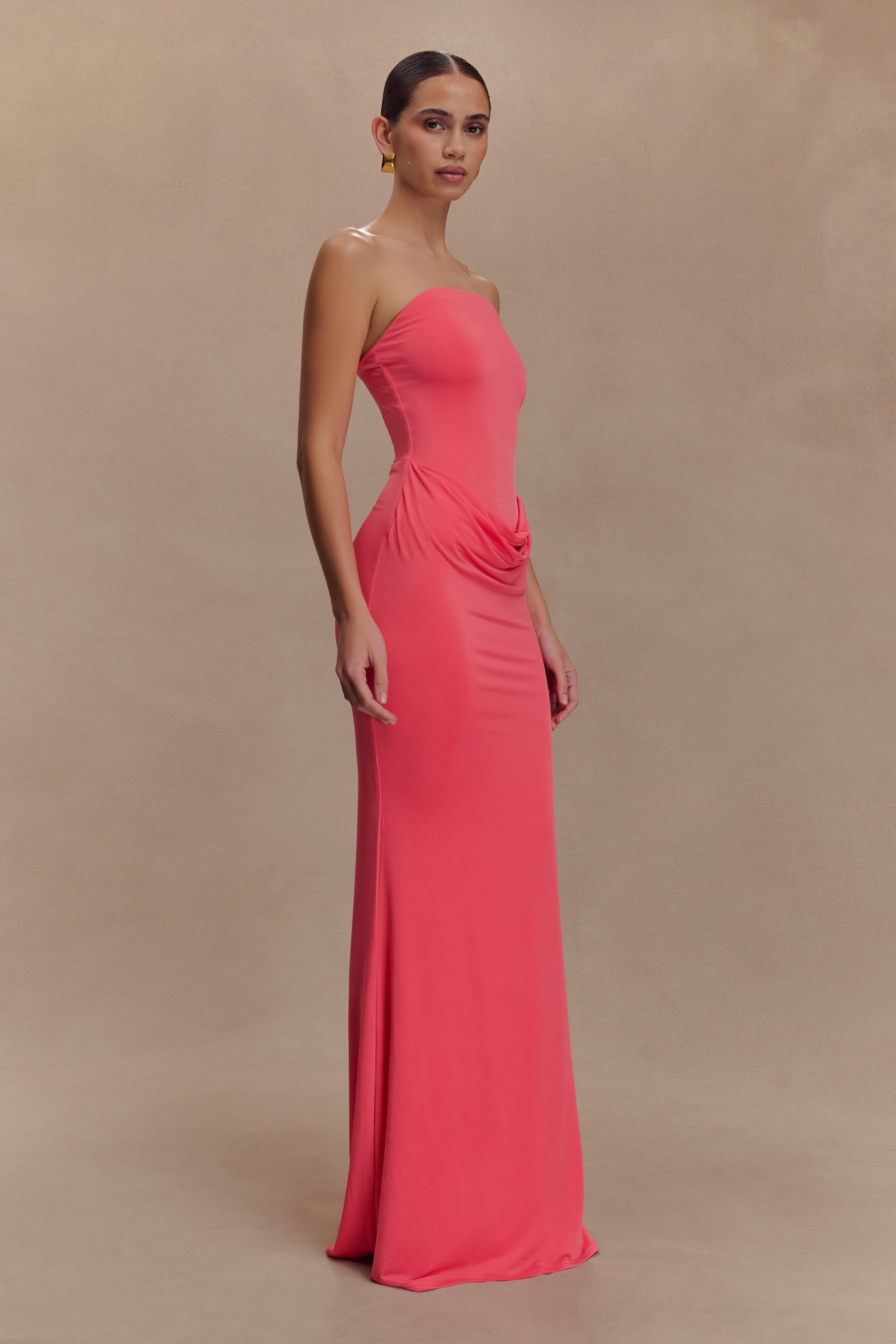Madison Strapless Slinky Maxi Dress