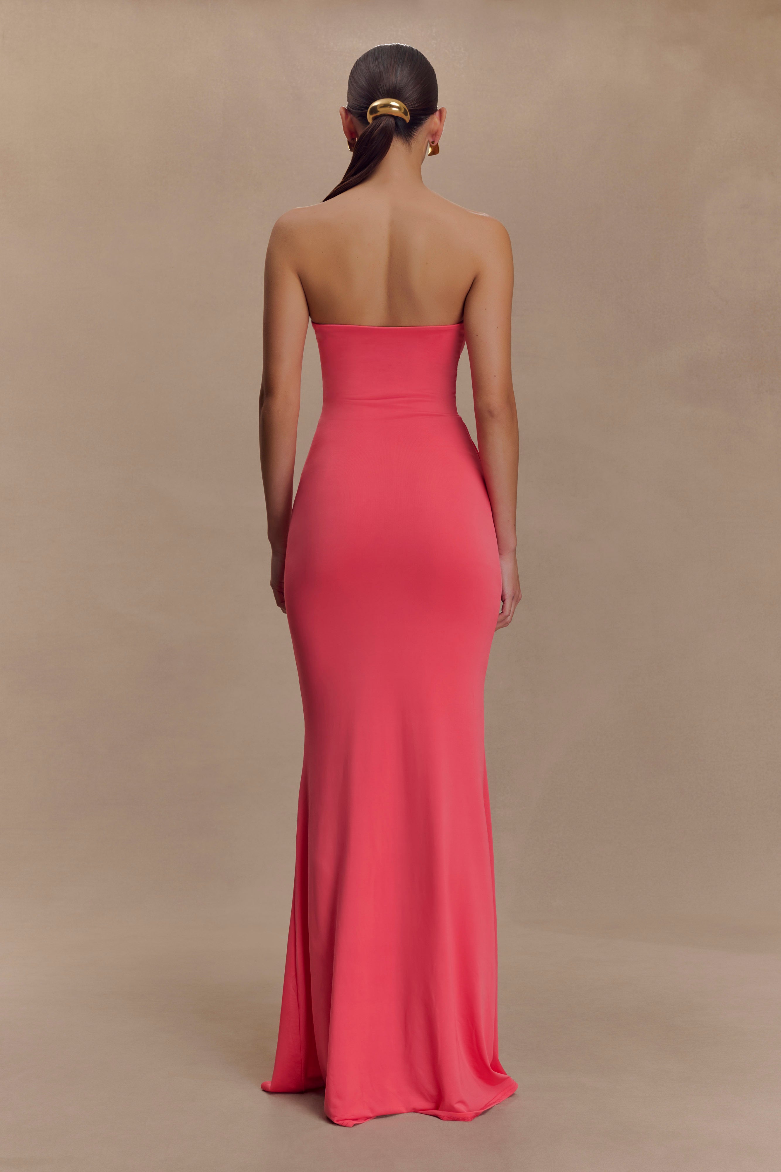 Madison Strapless Slinky Maxi Dress