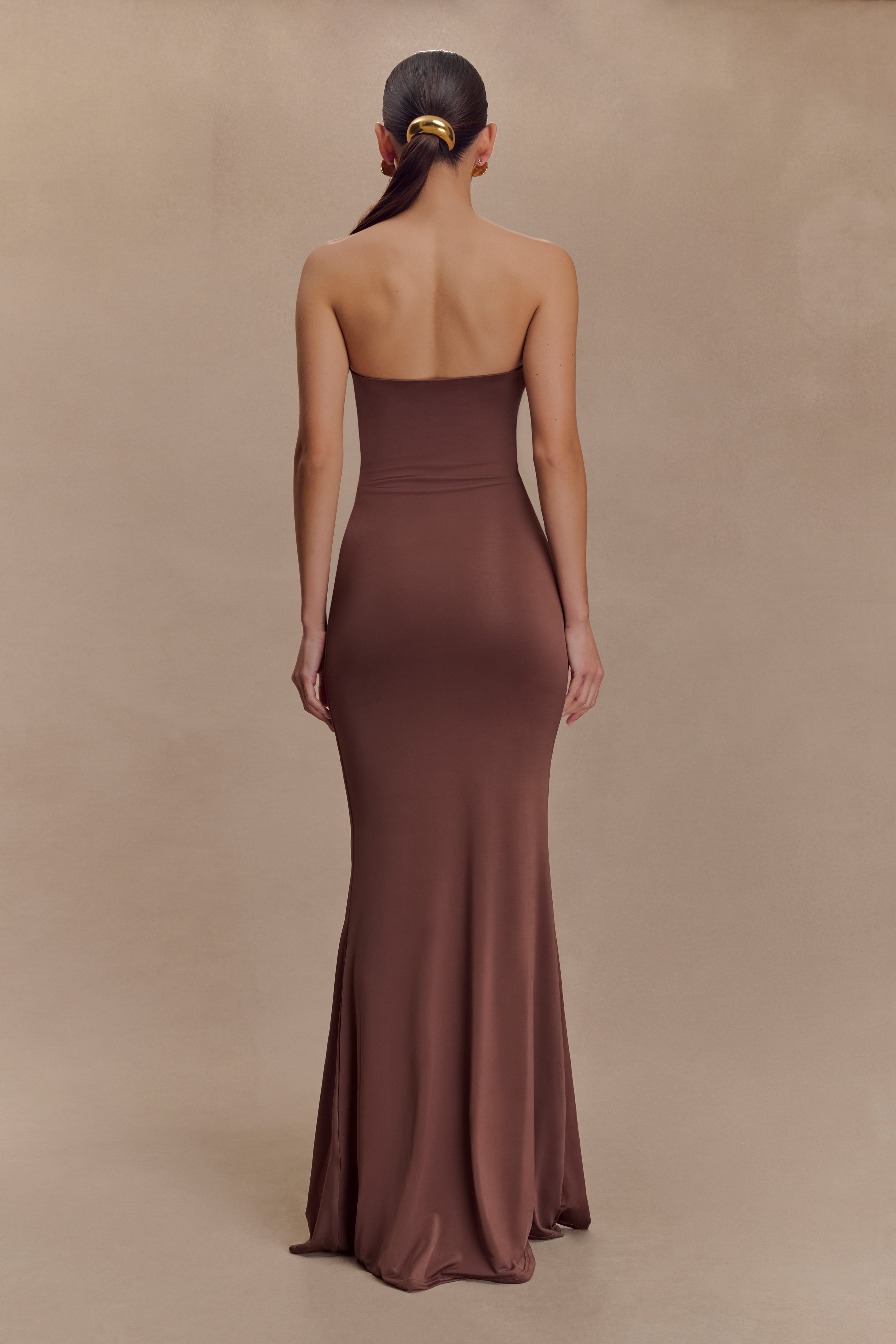 Madison Strapless Slinky Maxi Dress