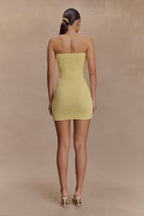 Rian Strapless Knit Mini Dress in Lemon – Chic&Drifts