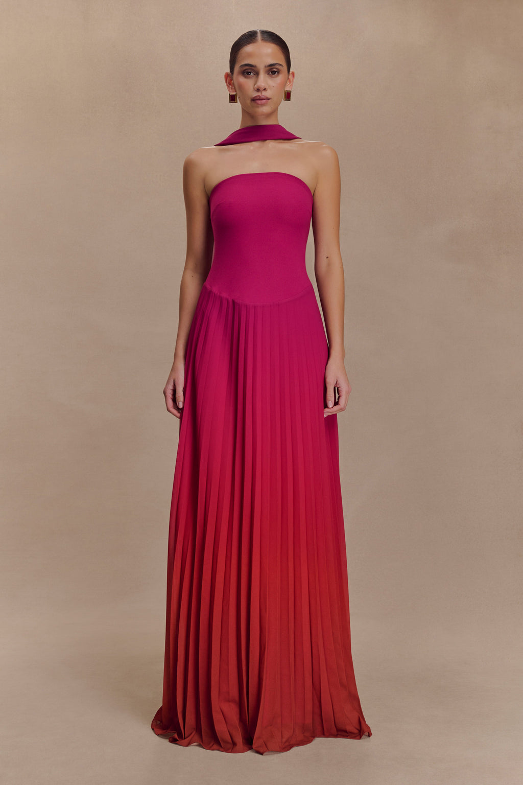 Caira Chiffon Scarf Maxi Dress