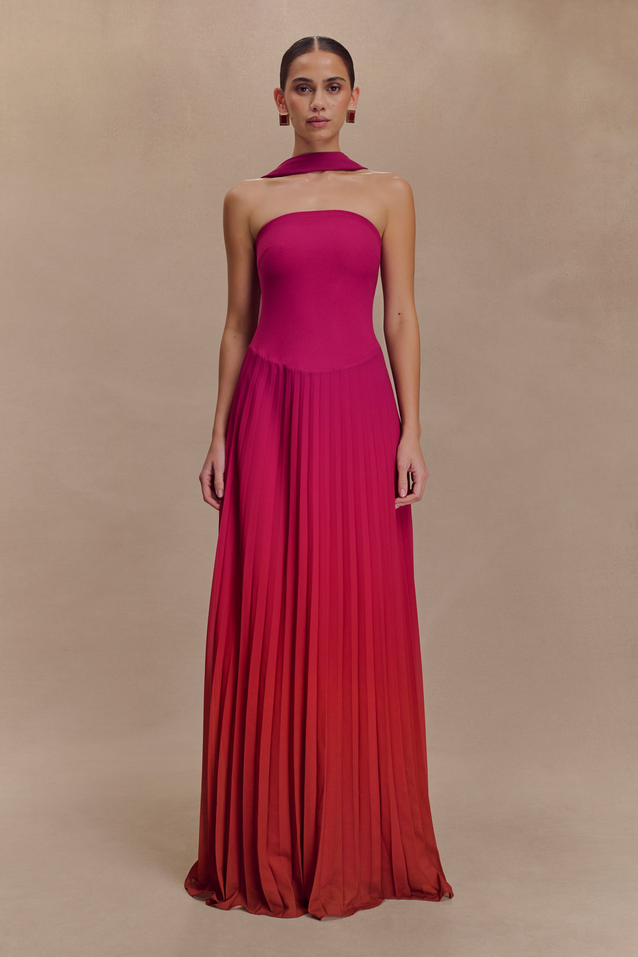 Caira Chiffon Scarf Maxi Dress