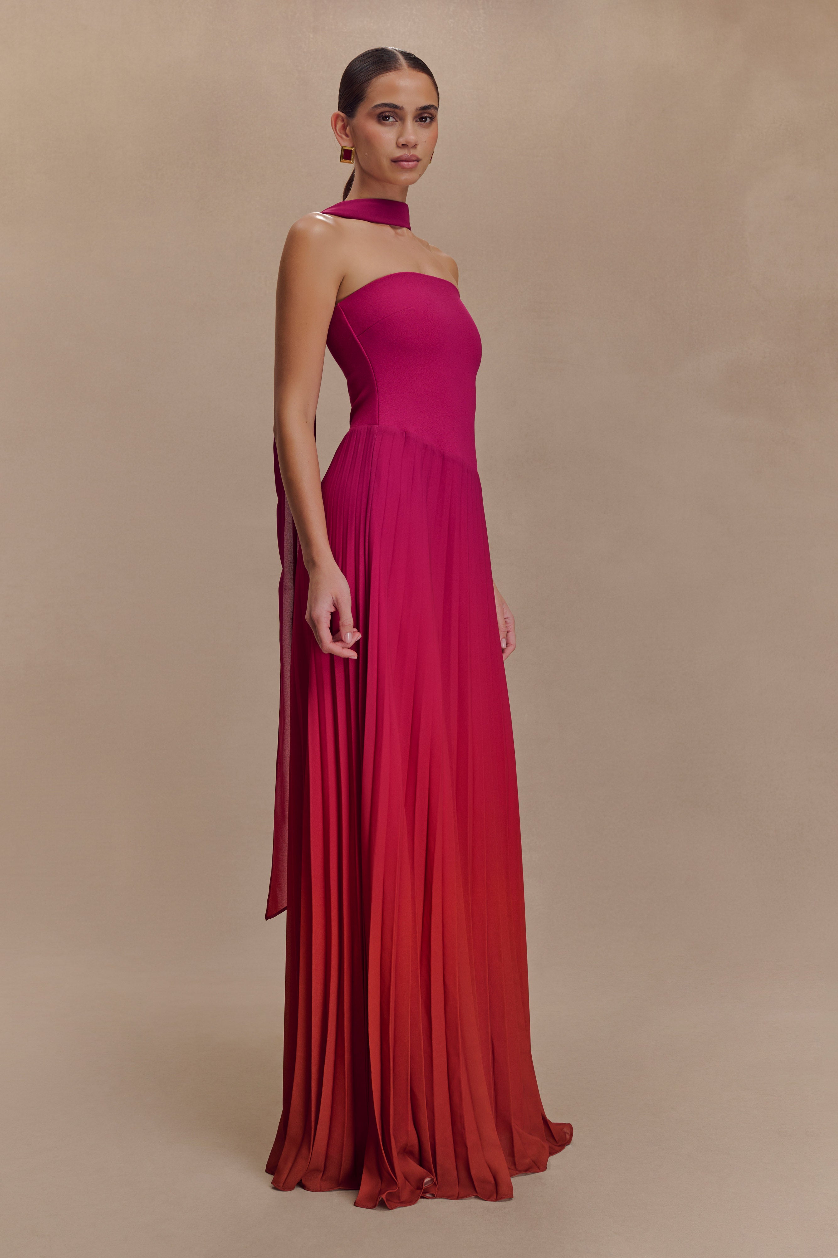 Caira Chiffon Scarf Maxi Dress