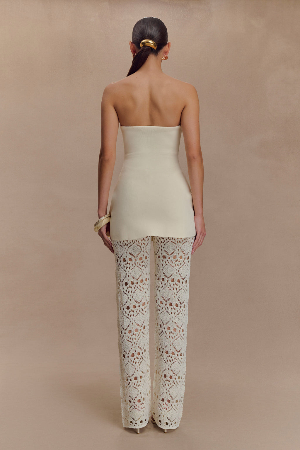 Anette Bandage Knit Strapless Top in Ivory – Chic&Drifts