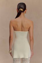 Anette Bandage Knit Strapless Top in Ivory – Chic&Drifts
