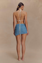 Waverley Metallic Knit Mini Skirt in Blue – Chic&Drifts