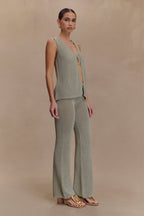 Malani Knit Top With Hardware in Sage – Chic&Drifts
