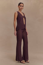 Malani Knit Top With Hardware in Chocolate – Chic&Drifts