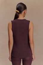 Malani Knit Top With Hardware in Chocolate – Chic&Drifts