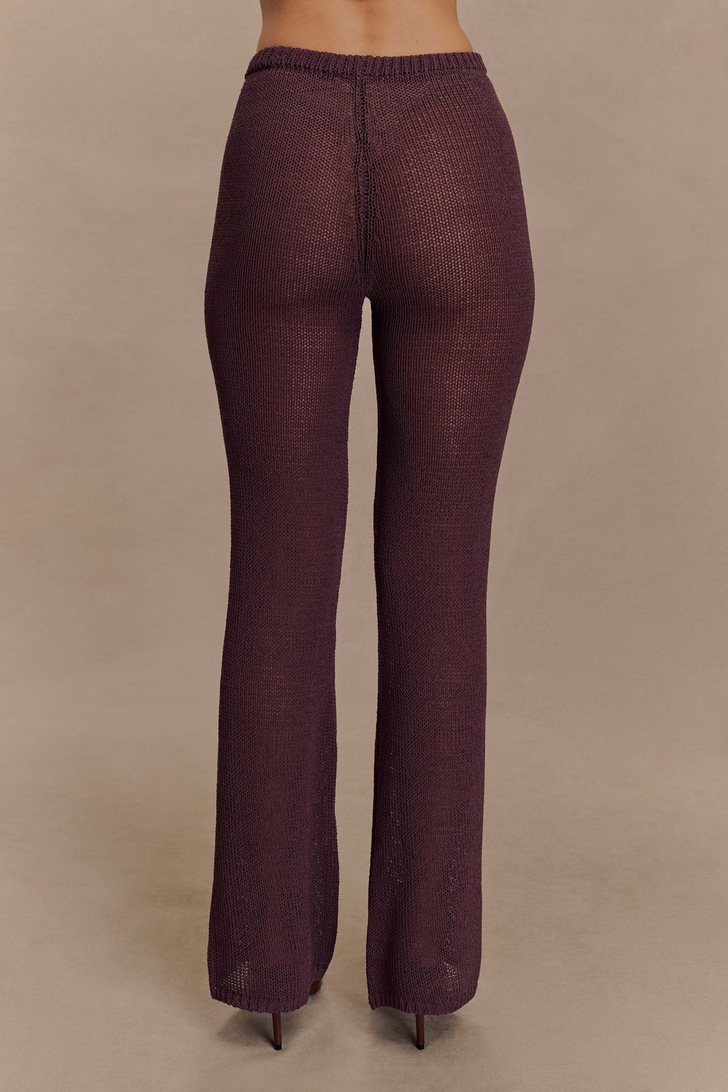Malani Wide Leg Knit Trousers - Chocolate