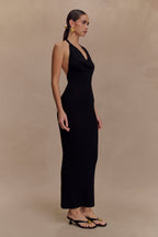 Ayella Cowl Knit Maxi Dress in Black – Chic&Drifts