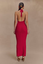 Ayella Cowl Knit Maxi Dress in Raspberry – Chic&Drifts