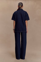 Maya Oversized Denim Shirt in Indigo Blue – Chic&Drifts