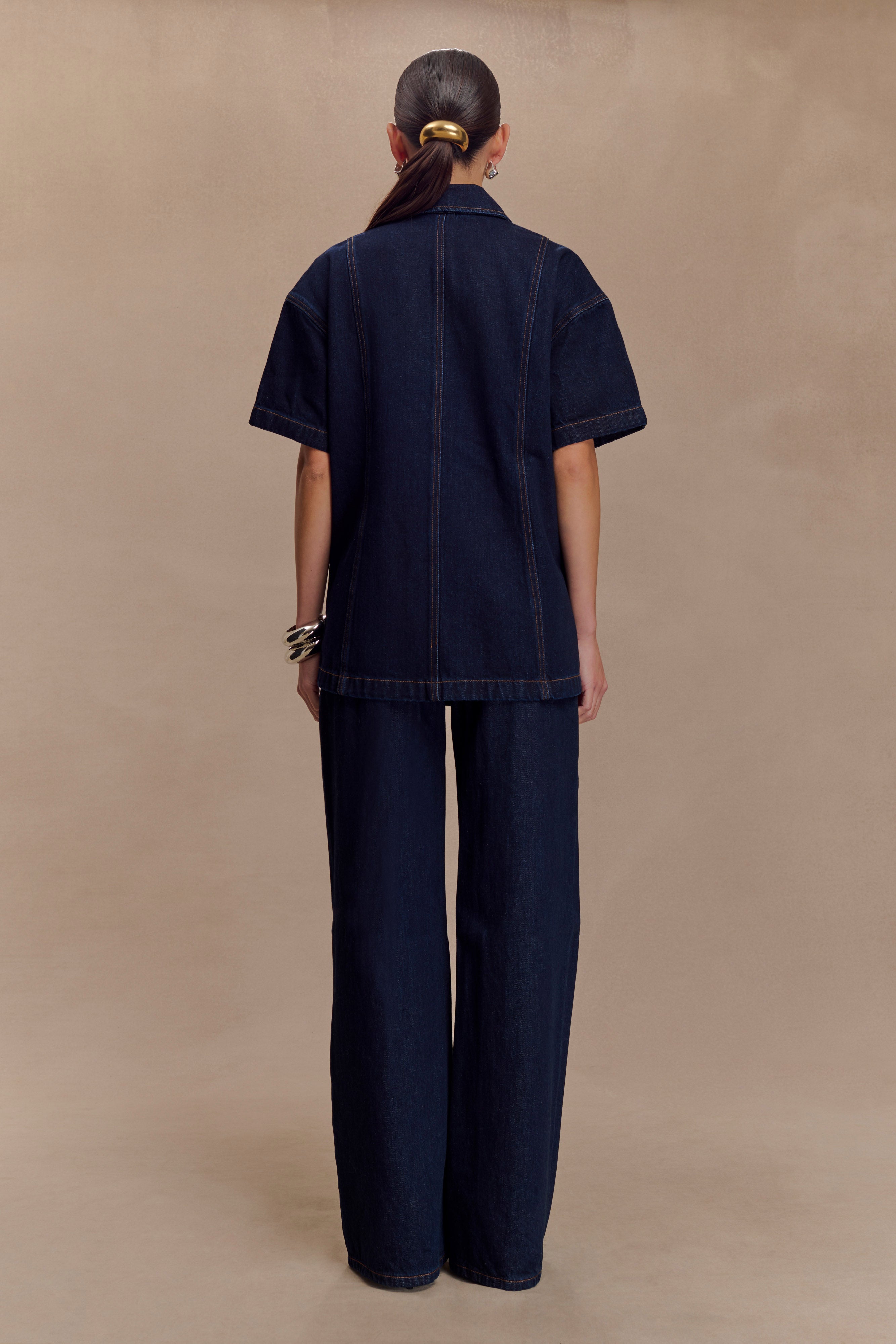 Maya Oversized Denim Shirt in Indigo Blue – Chic&Drifts