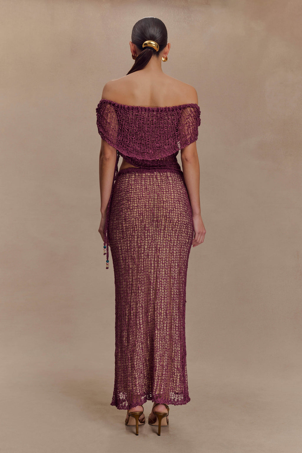 Cordelia Off Shoulder Knit Top in Mauve – Chic&Drifts