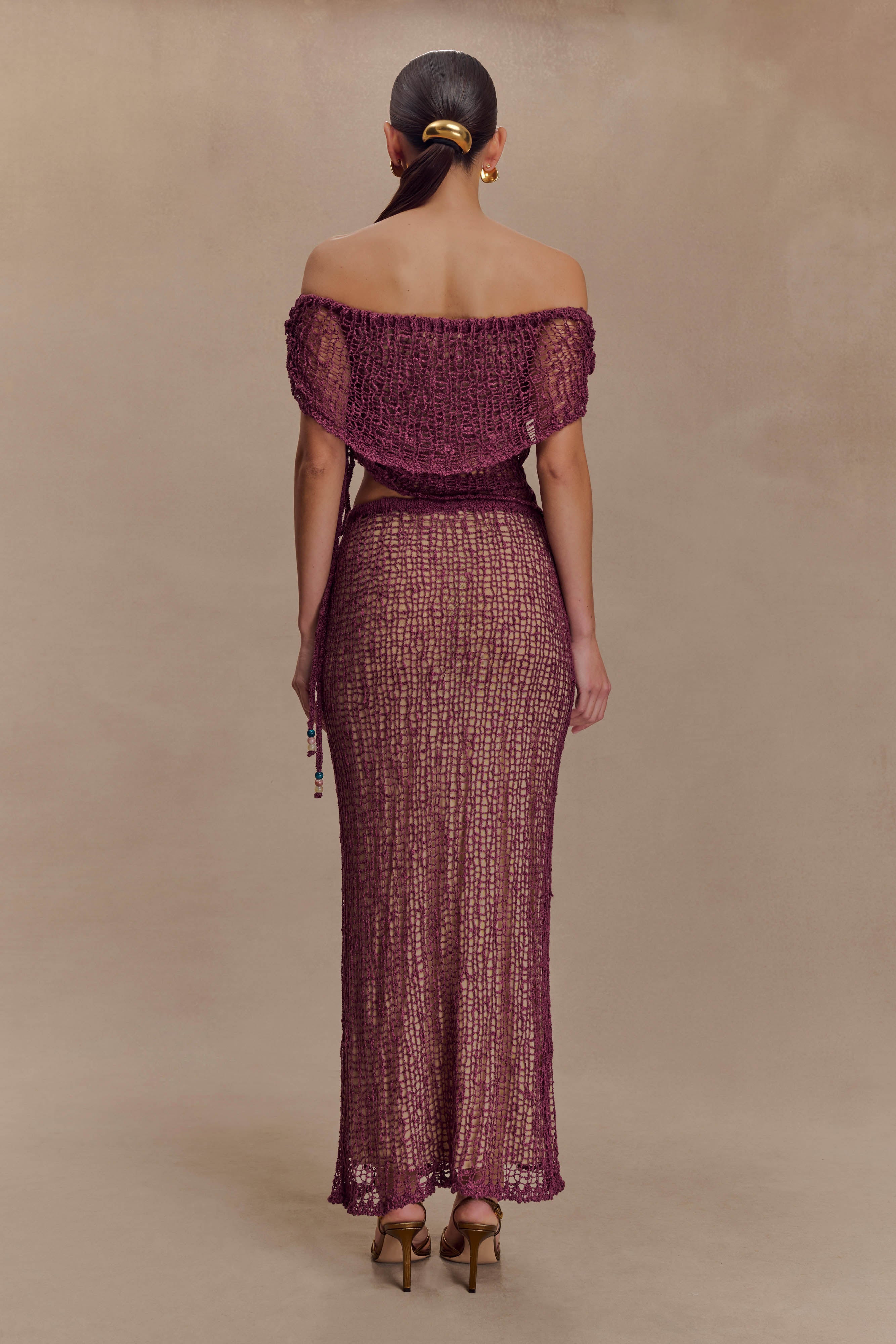 Cordelia Off Shoulder Knit Top in Mauve – Chic&Drifts