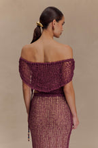 Cordelia Off Shoulder Knit Top in Mauve – Chic&Drifts