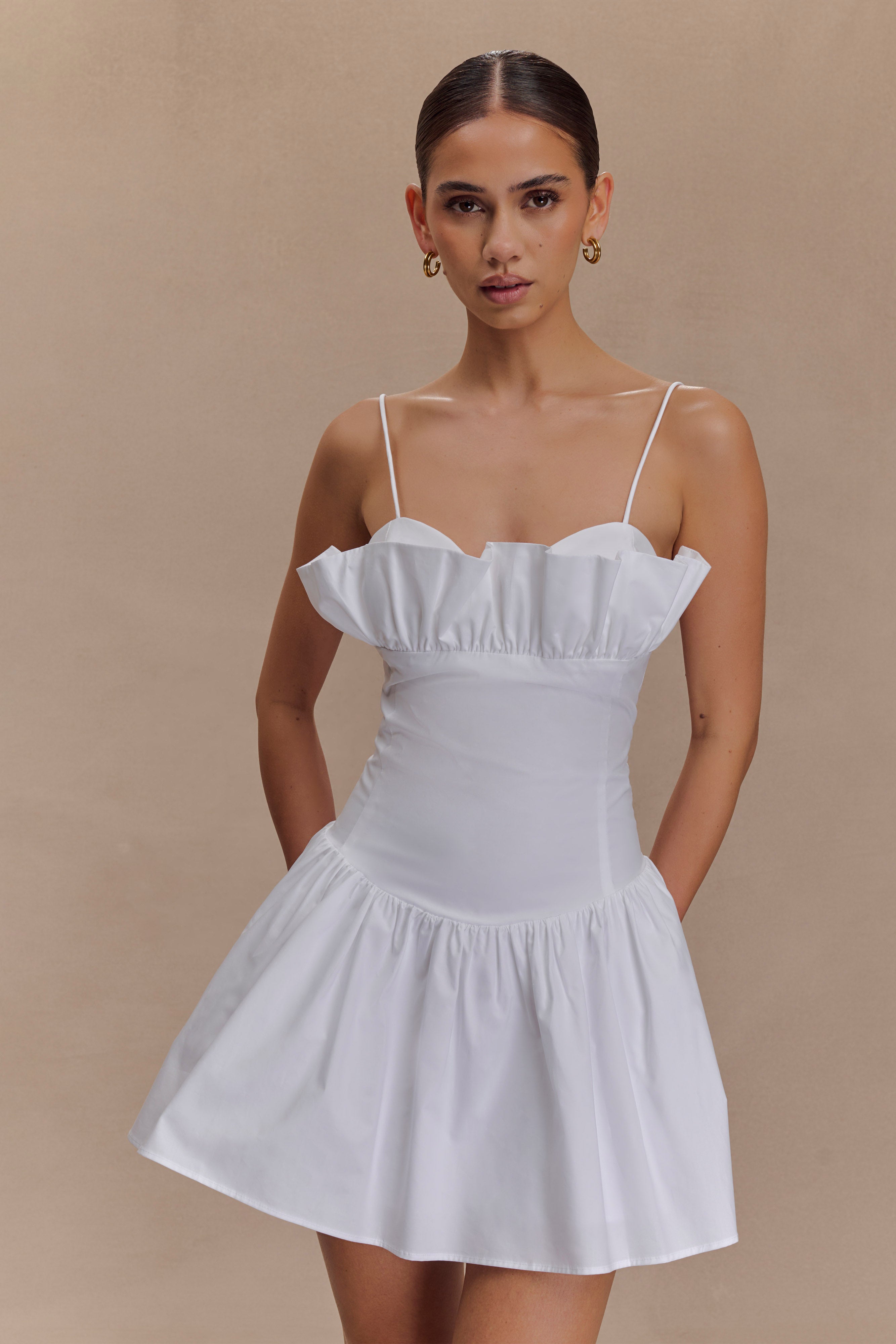 Janis Cotton Frill Mini Dress
