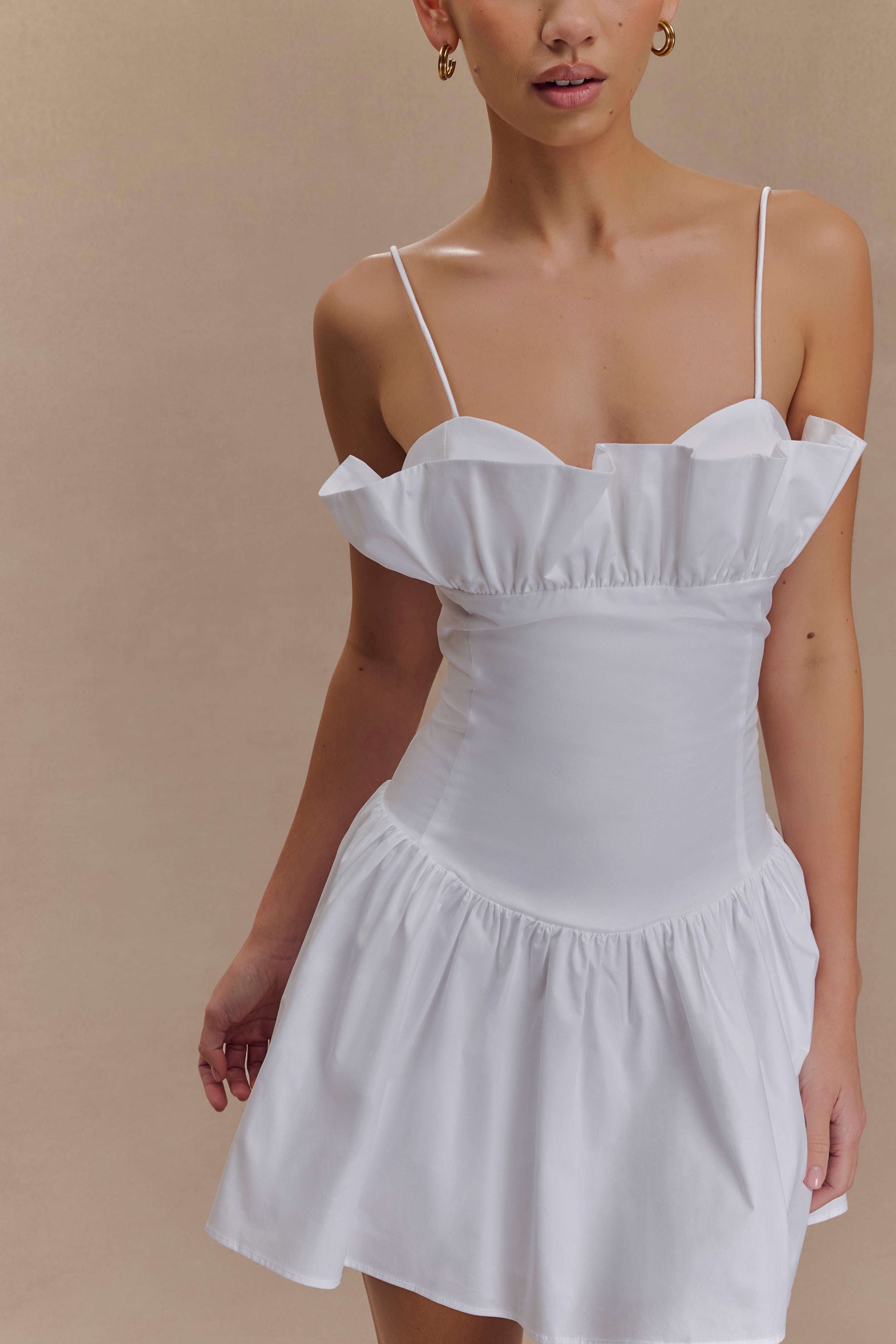 Janis Cotton Frill Mini Dress