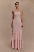 Finley Pointelle Knit Maxi Dress in Baby Pink – Chic&Drifts