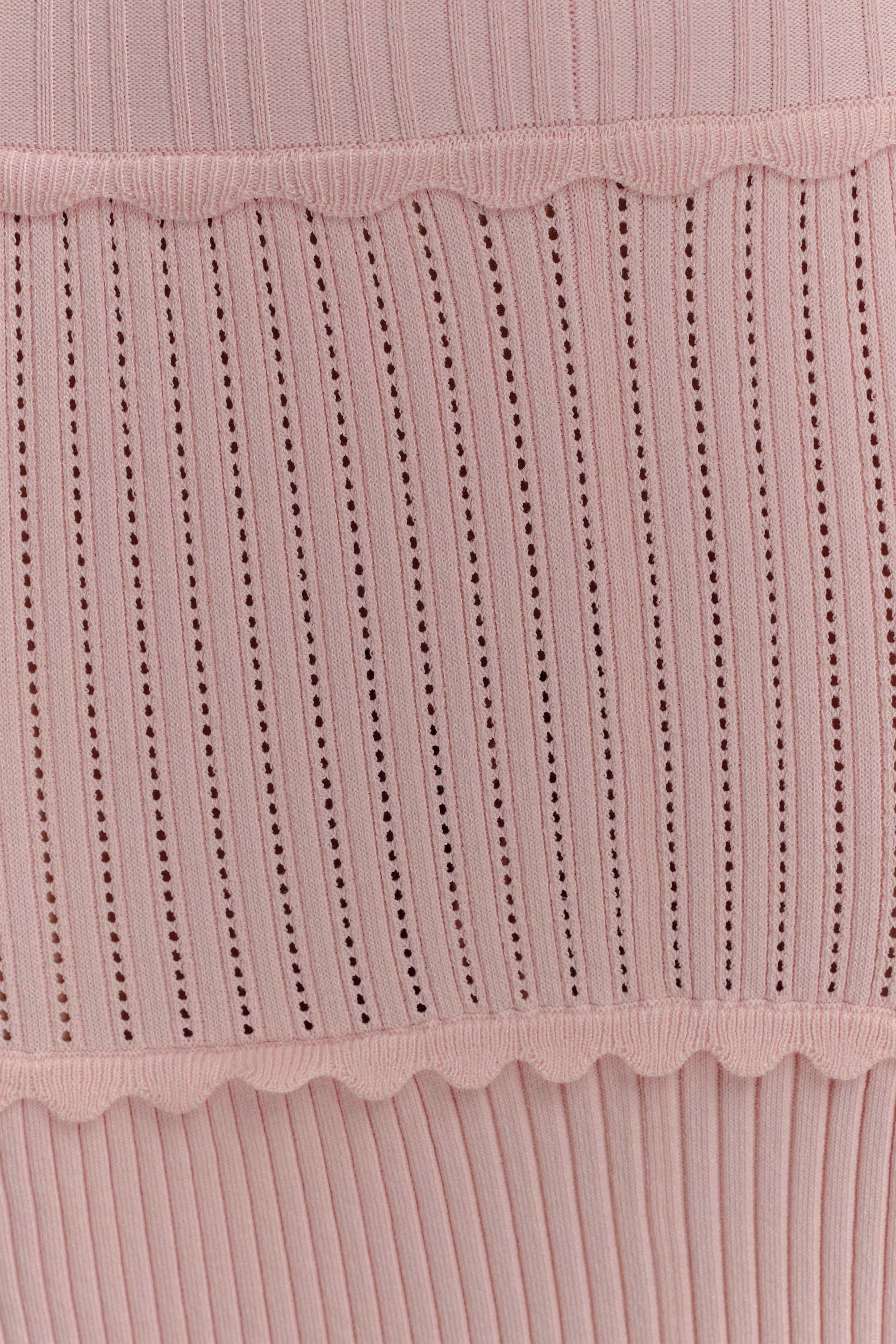 Finley Pointelle Knit Maxi Dress in Baby Pink – Chic&Drifts