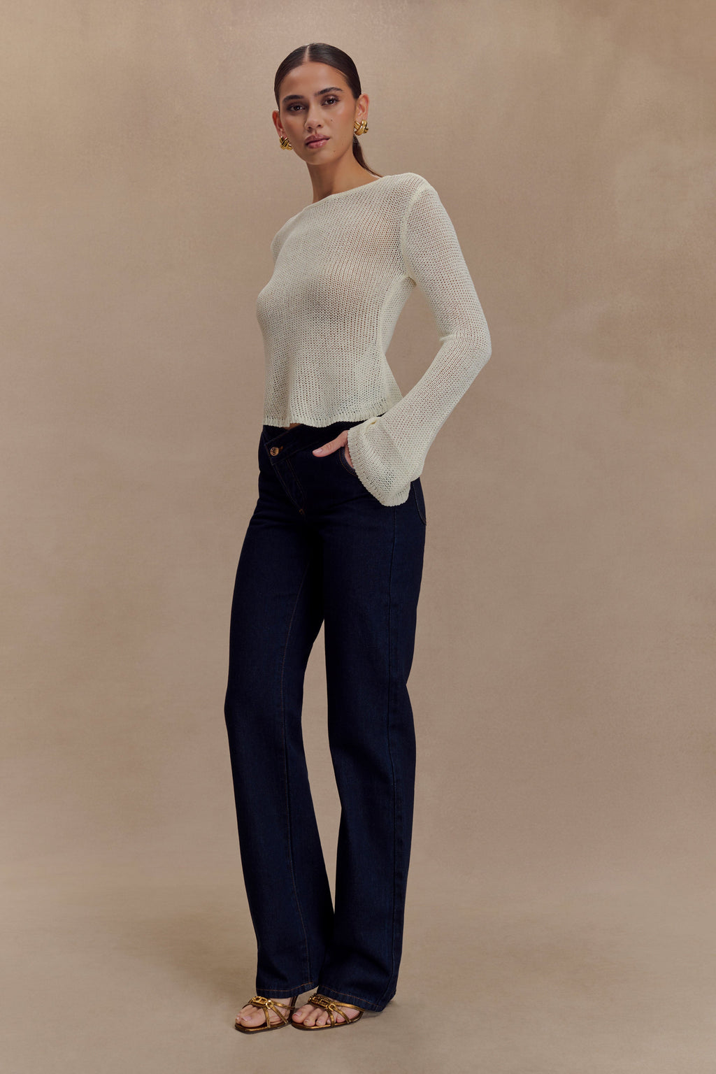 Isabella Long Sleeve Knit Top in White – Chic&Drifts