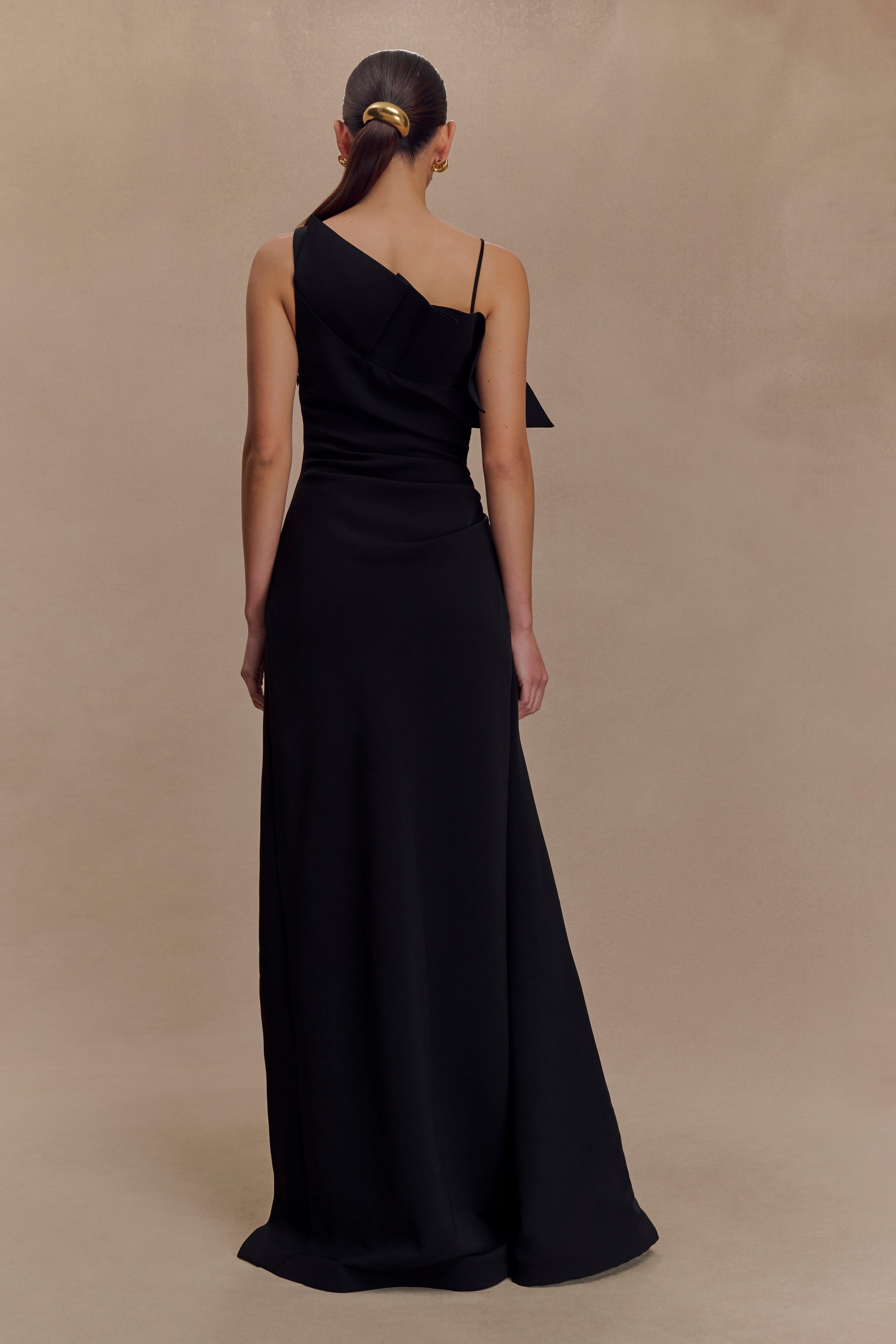 Adalyn One Shoulder Crepe Maxi Dress