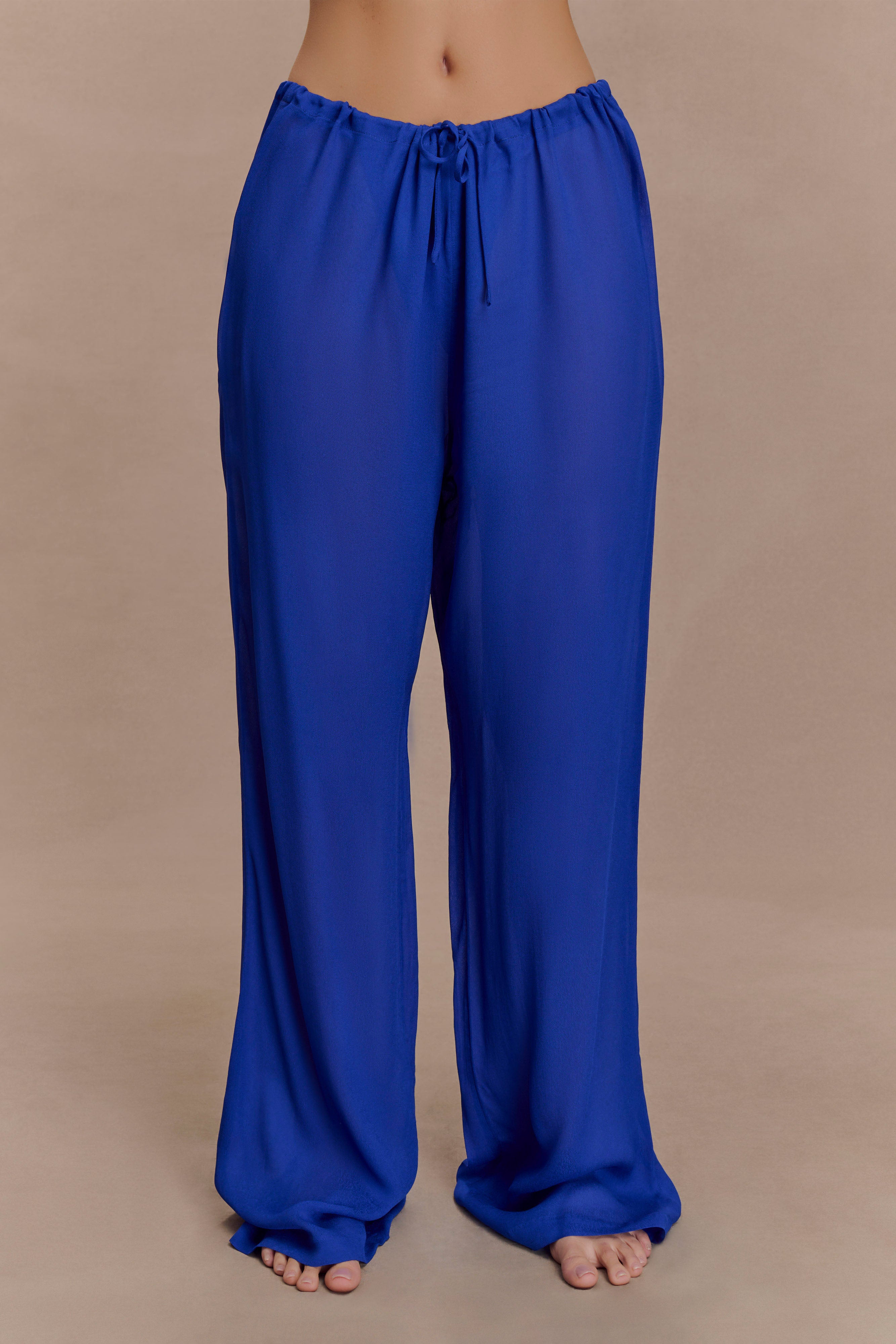 Tonya Sheer Straight Leg Pant in Cobalt Blue – Chic&Drifts