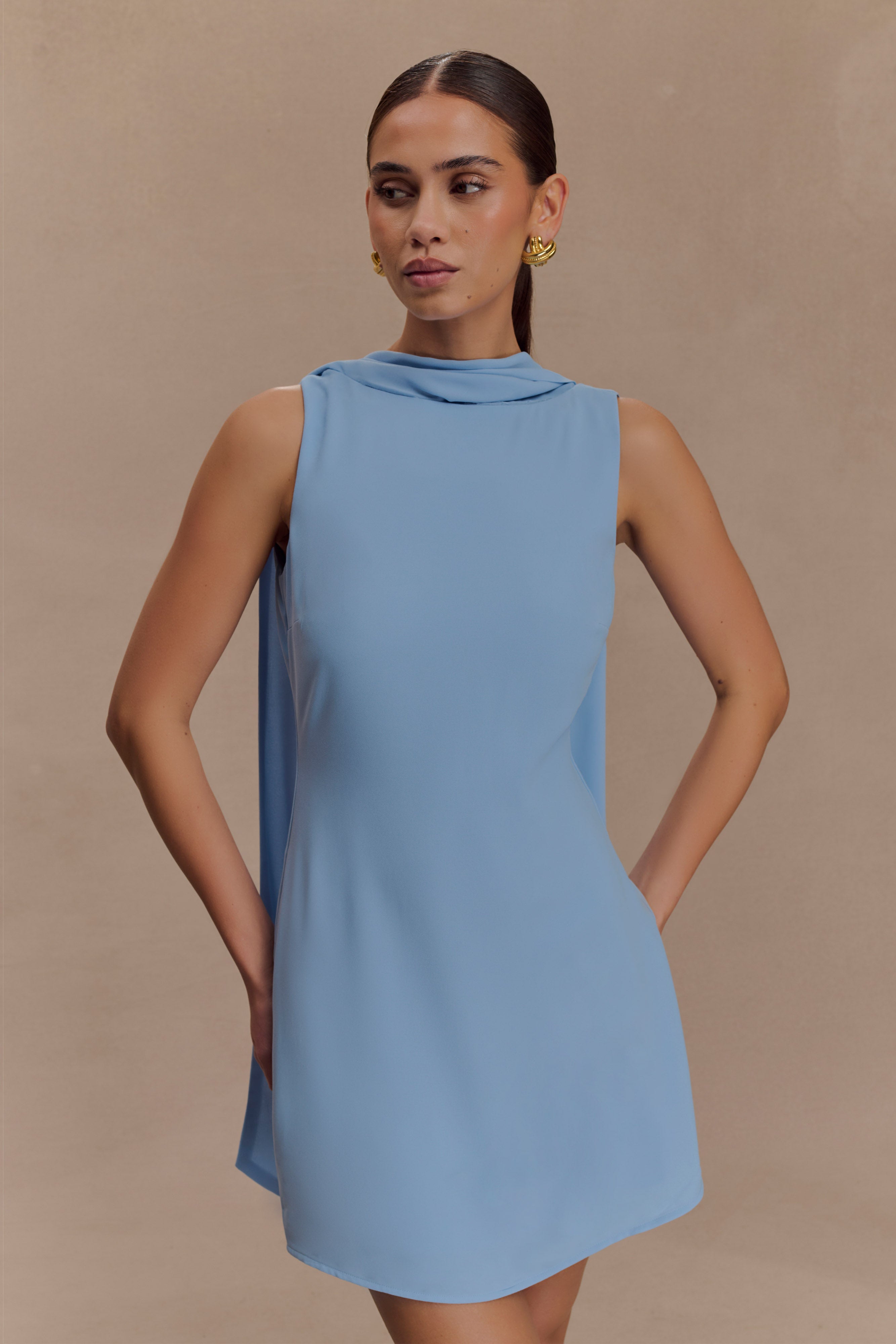 Wynter Scarf Draped Mini Dress
