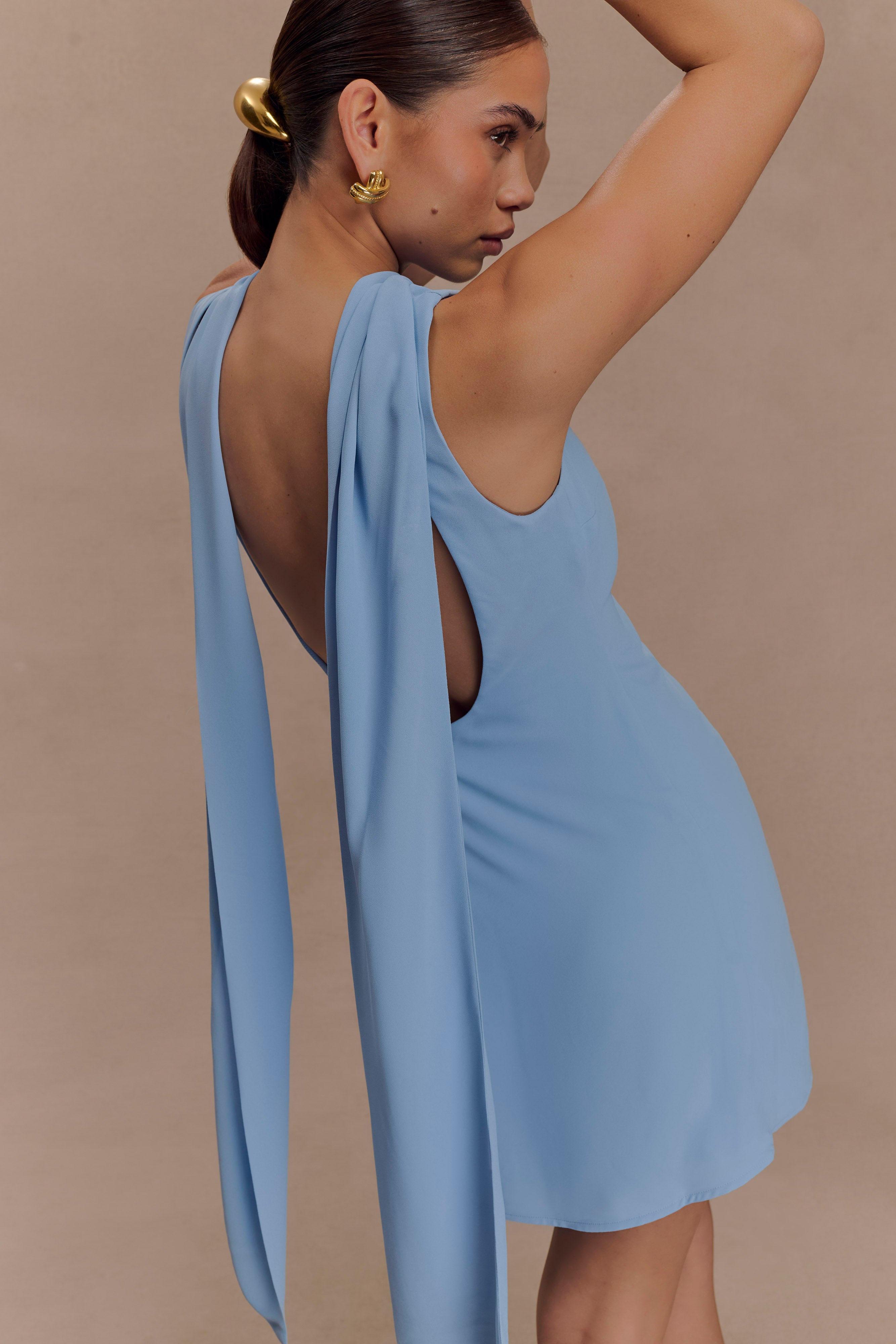 Wynter Scarf Draped Mini Dress