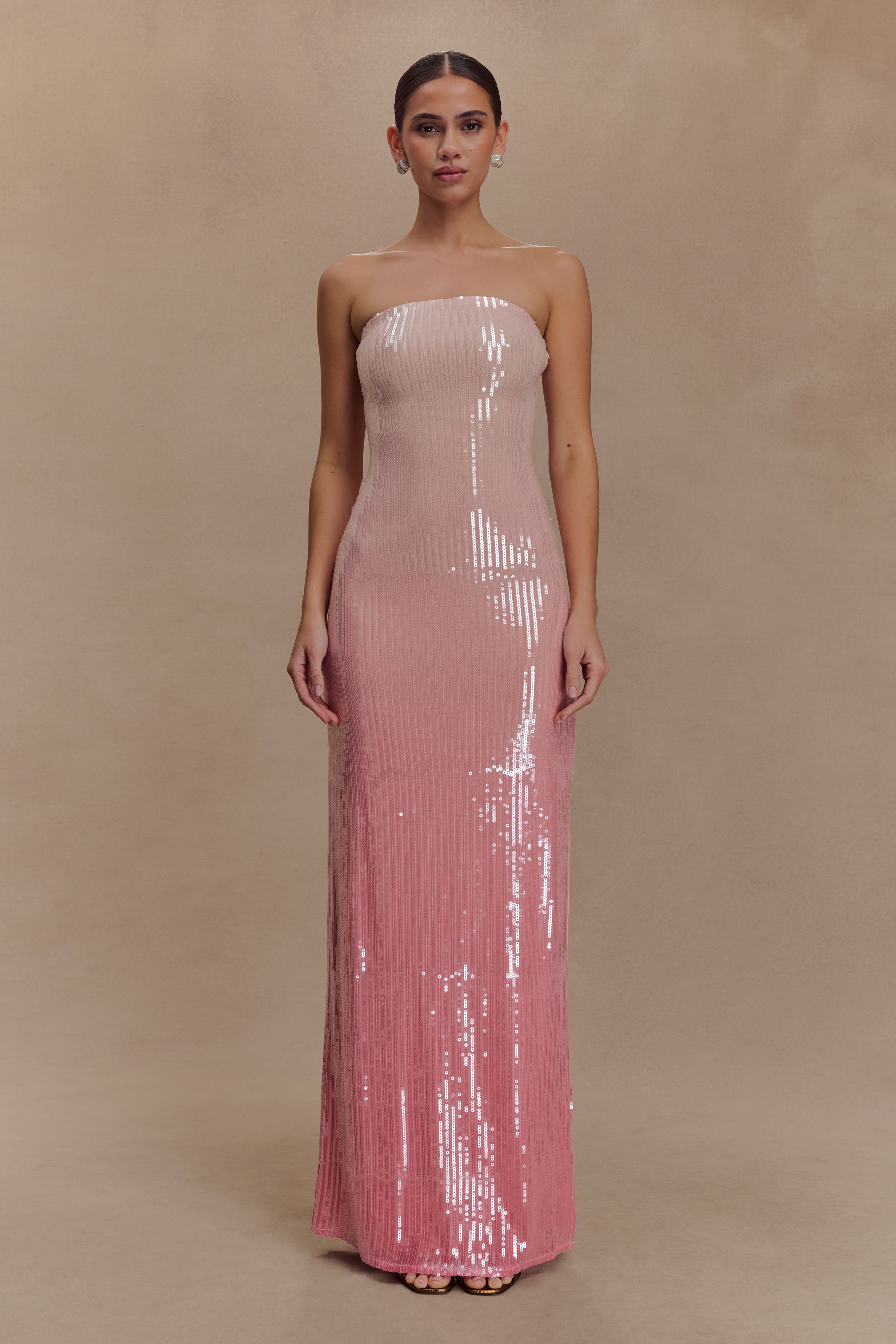 Miranda Strapless Sequin Maxi Dress