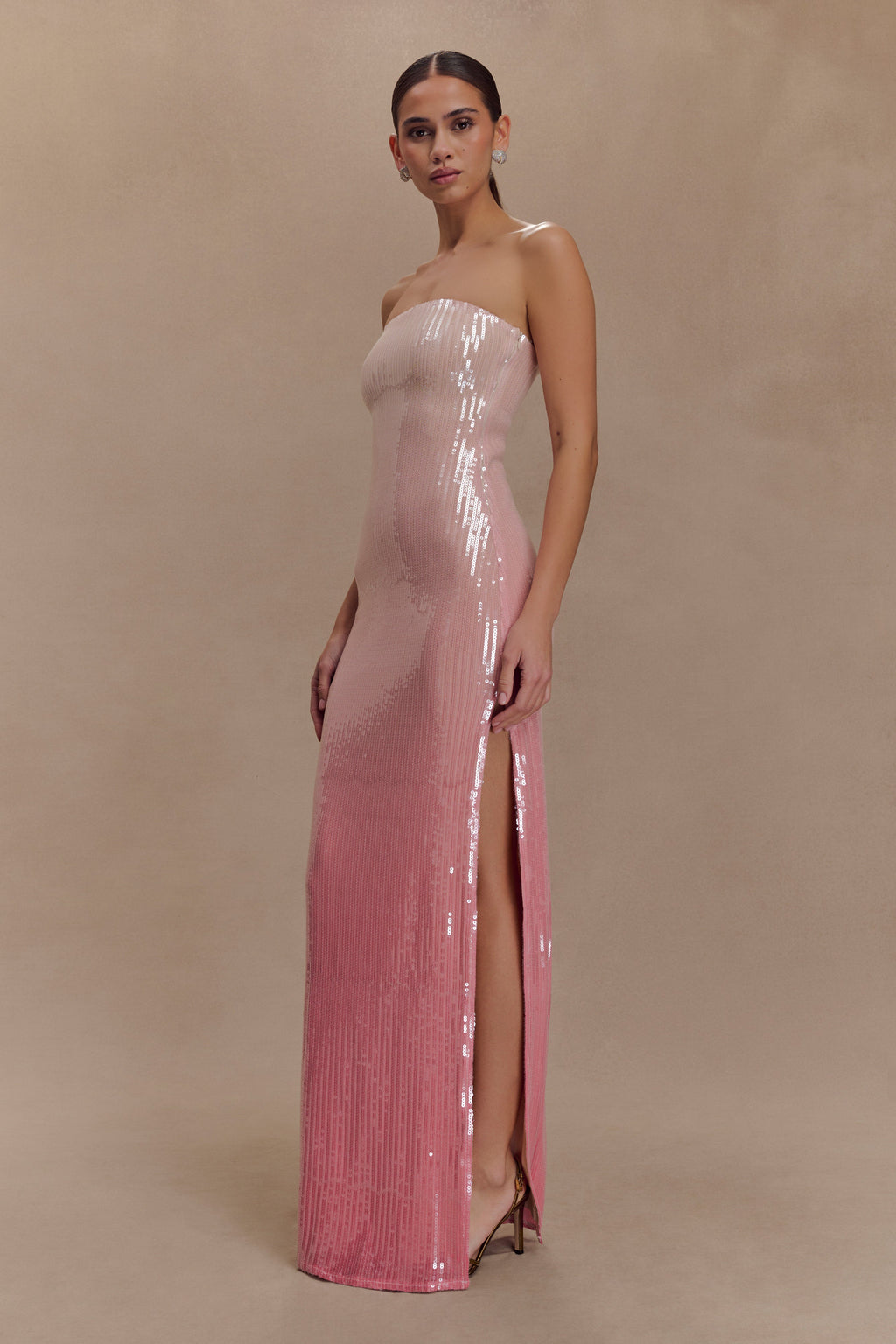 Miranda Strapless Sequin Maxi Dress