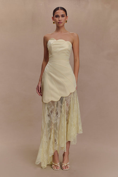 Aleena Satin And Lace Maxi Dress