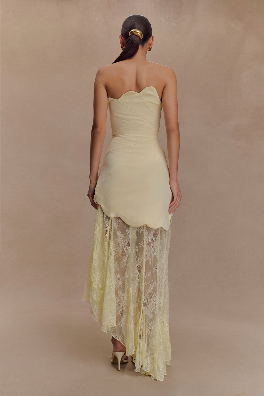 Aleena Satin And Lace Maxi Dress