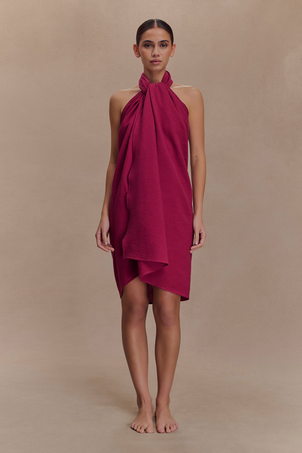 Evie Cotton Sarong in Wine – Chic&Drifts