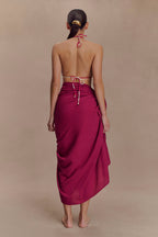 Evie Cotton Sarong in Wine – Chic&Drifts