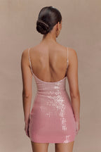 Mora Sequin Mini Dress in Ombre Pink – Chic&Drifts
