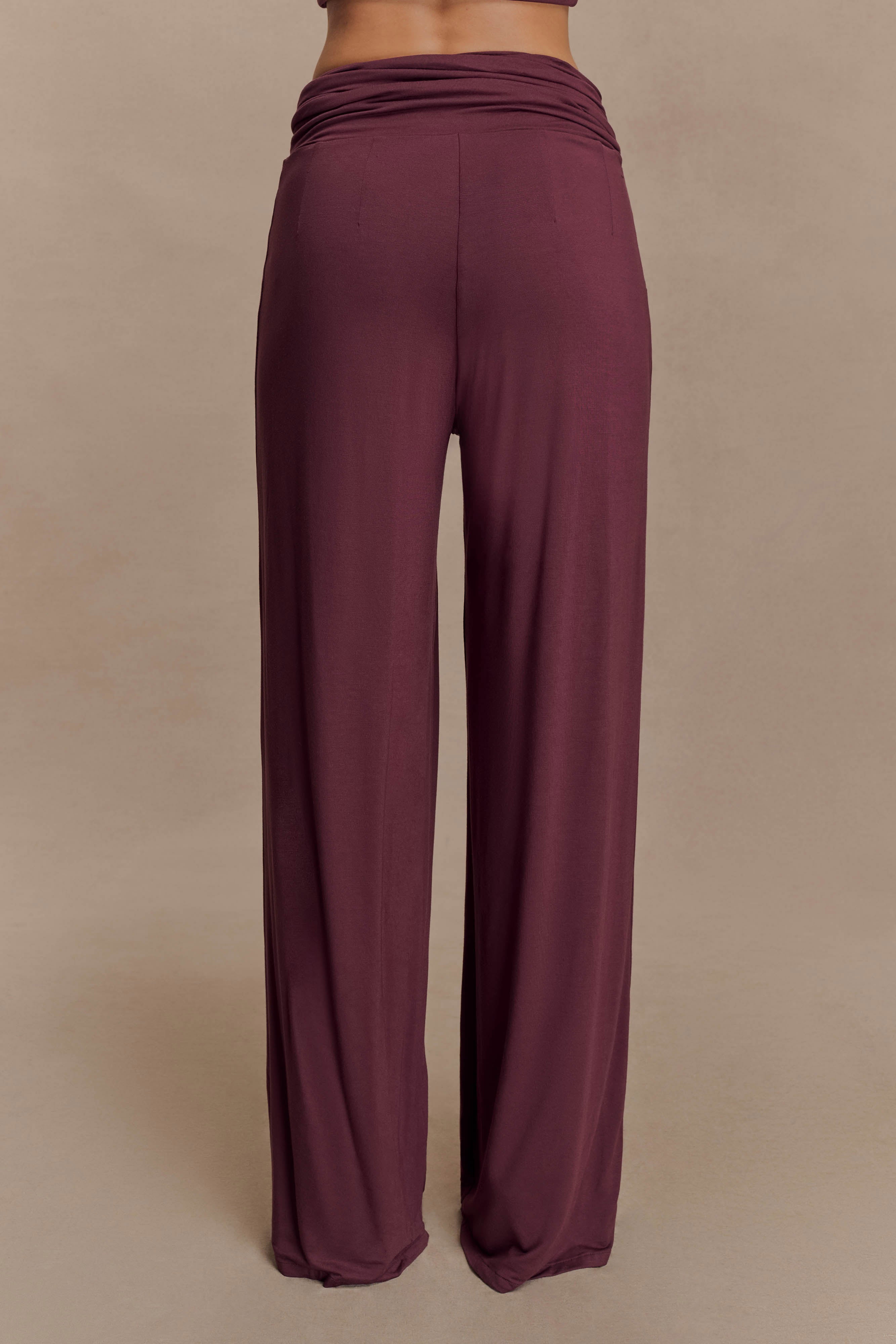 Ramona Modal Straight Leg Trouser - Mahogany