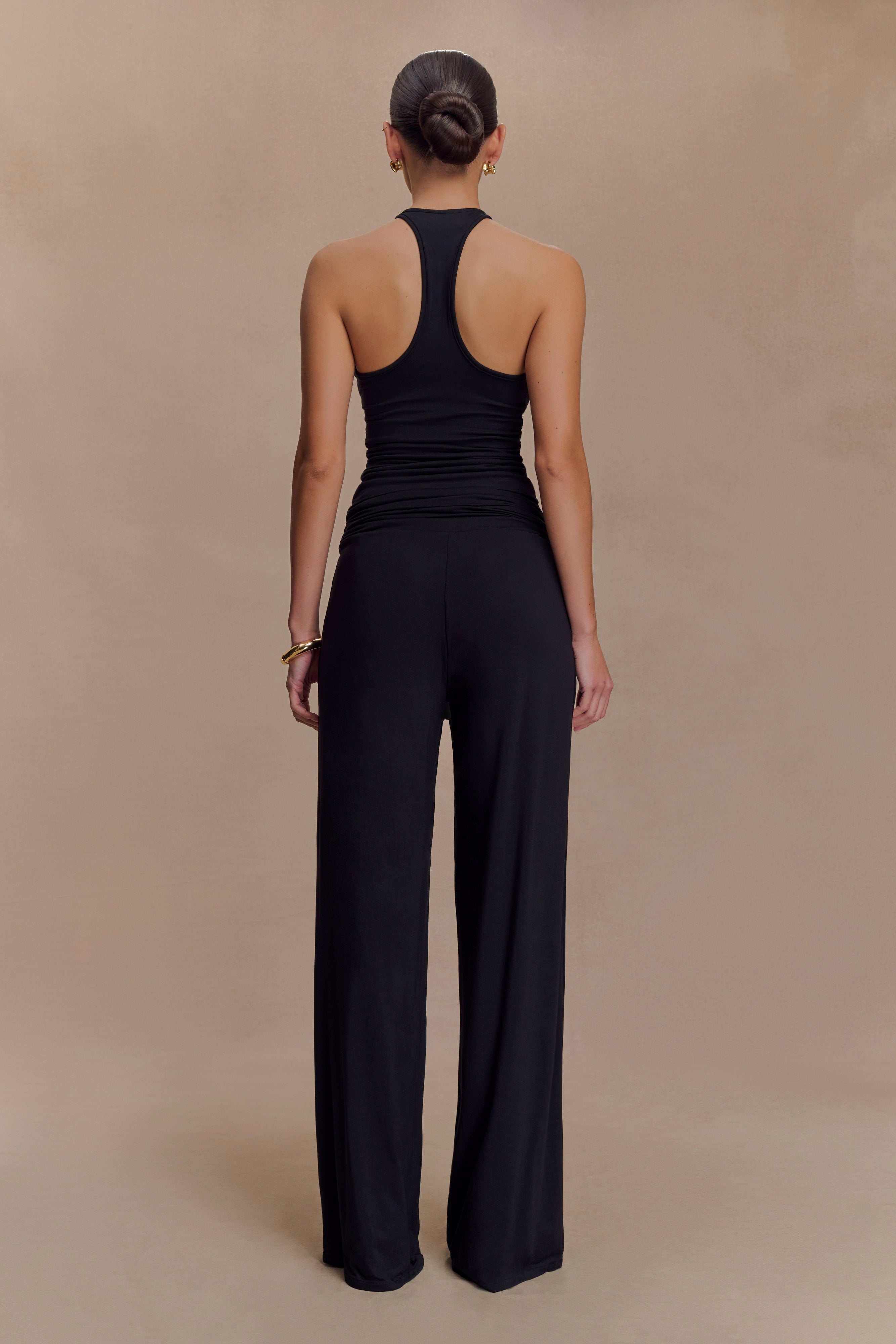 Ramona Modal Straight Leg Trouser - Black
