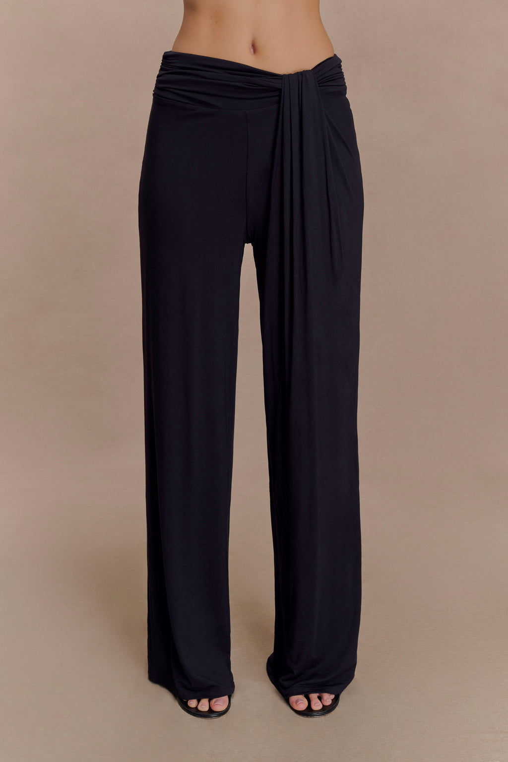 Ramona Modal Straight Leg Trouser - Black