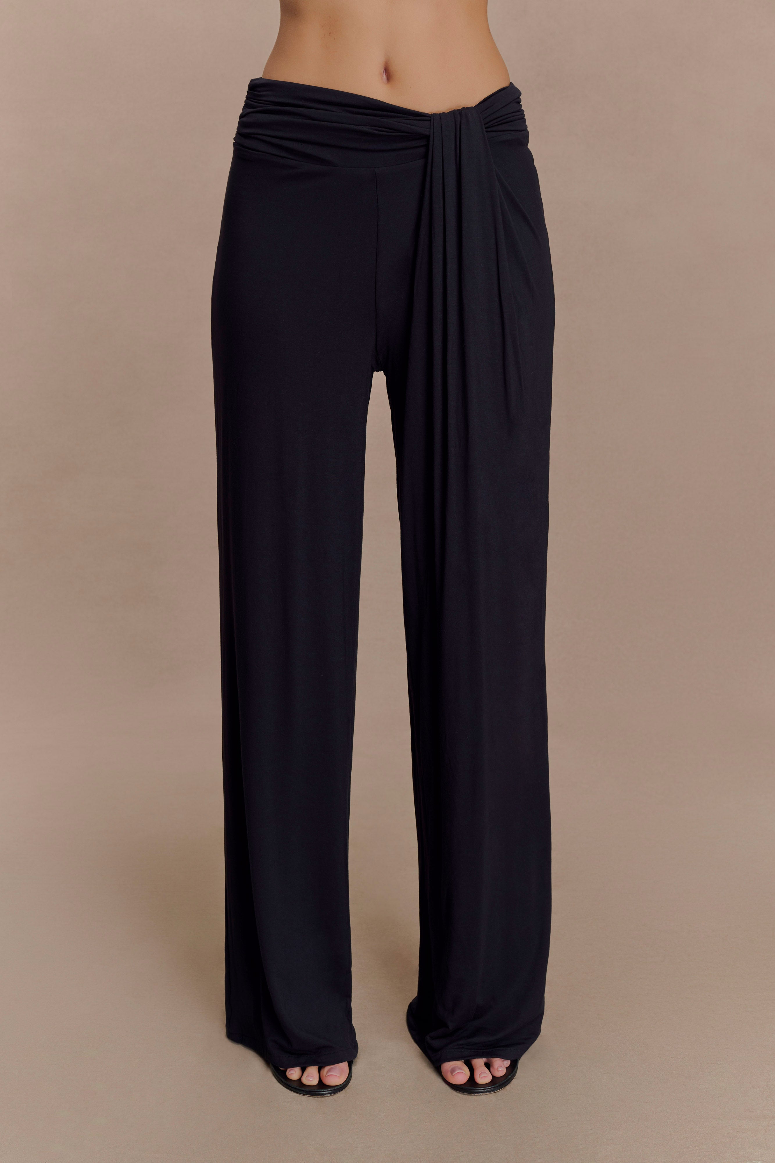 Ramona Modal Straight Leg Trouser - Black