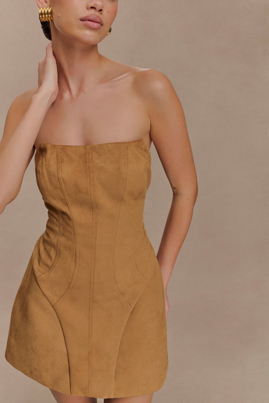 Andy Faux Suede Mini Dress