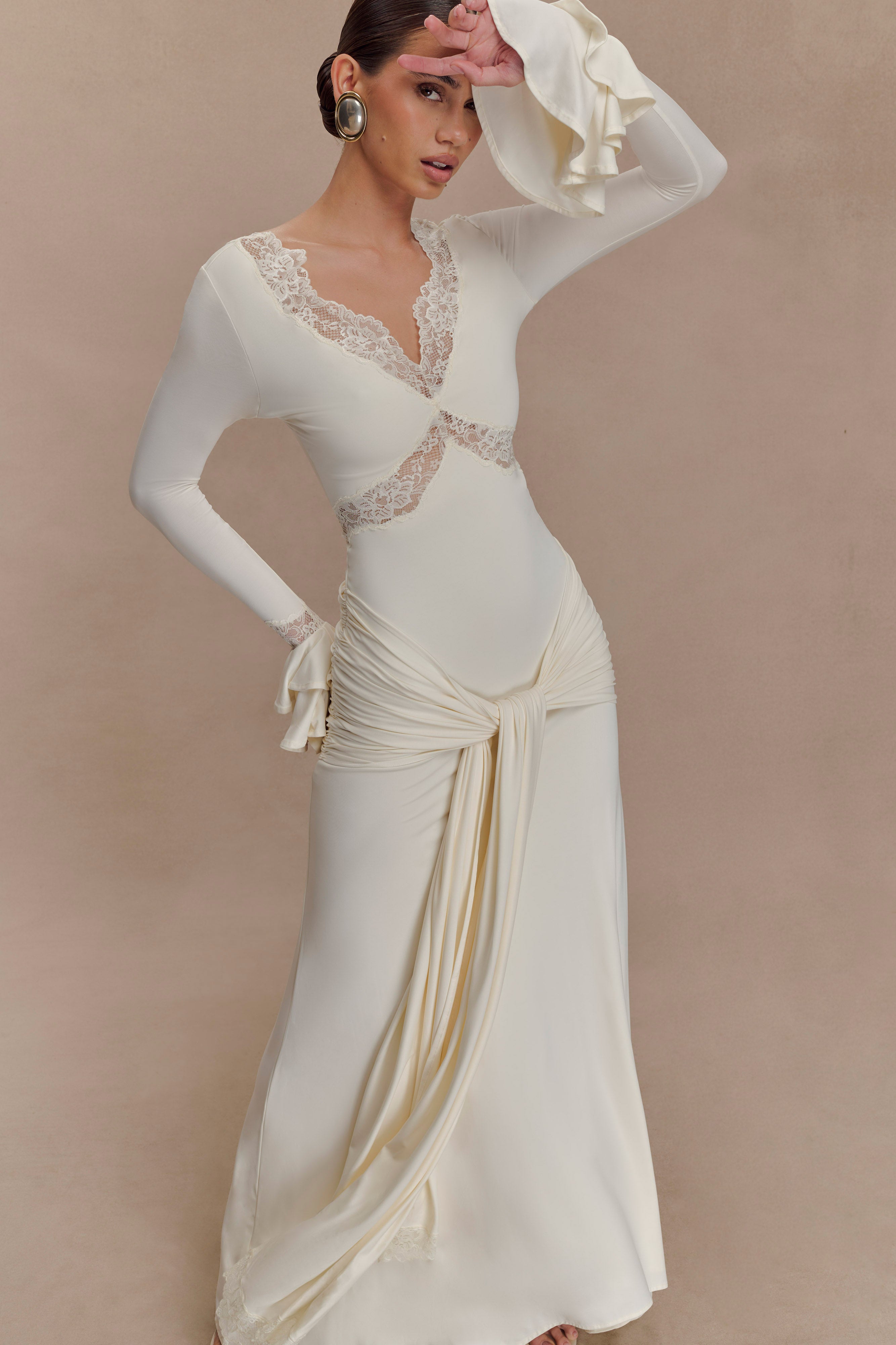 Electra Slinky Lace Maxi Dress