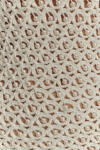 Vanessa Hand Crochet Pearl Mini Dress in Ivory – Chic&Drifts