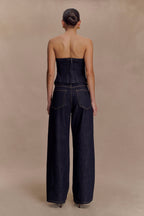 Monte Strapless Denim Corset in Washed Indigo Blue – Chic&Drifts